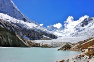 Artesonraju glacier located in central Peru in the Cordillera Blanca. (Credit: Wikipedia Commons)